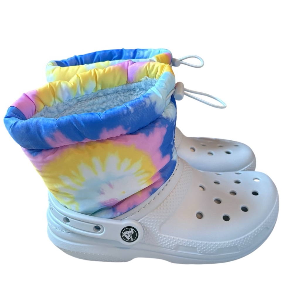 CROCS Classic Lined Neo Puff Tie Dye‎ Boots NWT Size 5